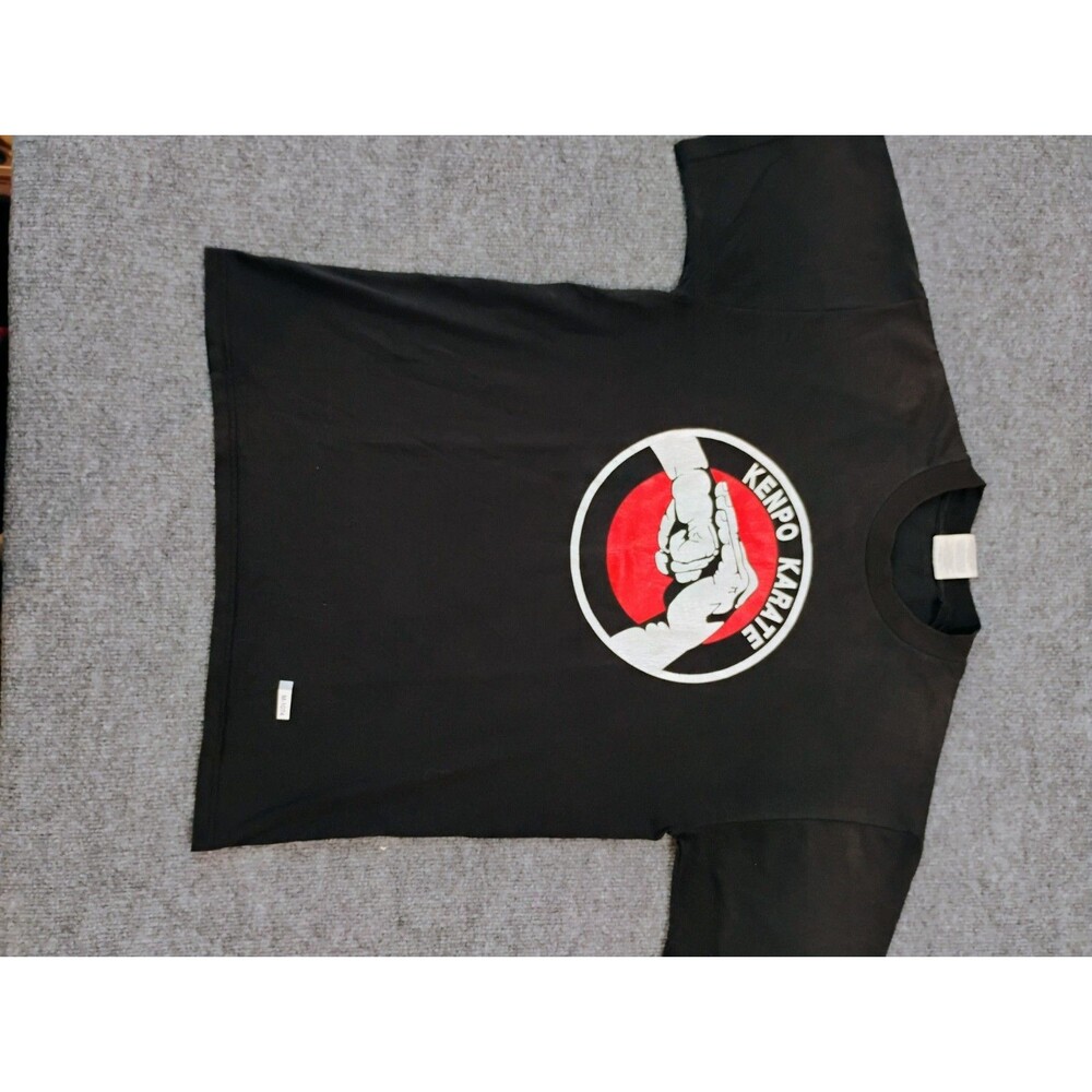 Vintage Kenpo Karate Dragon Graphic T Shirt Mens Medium Black Martial Arts